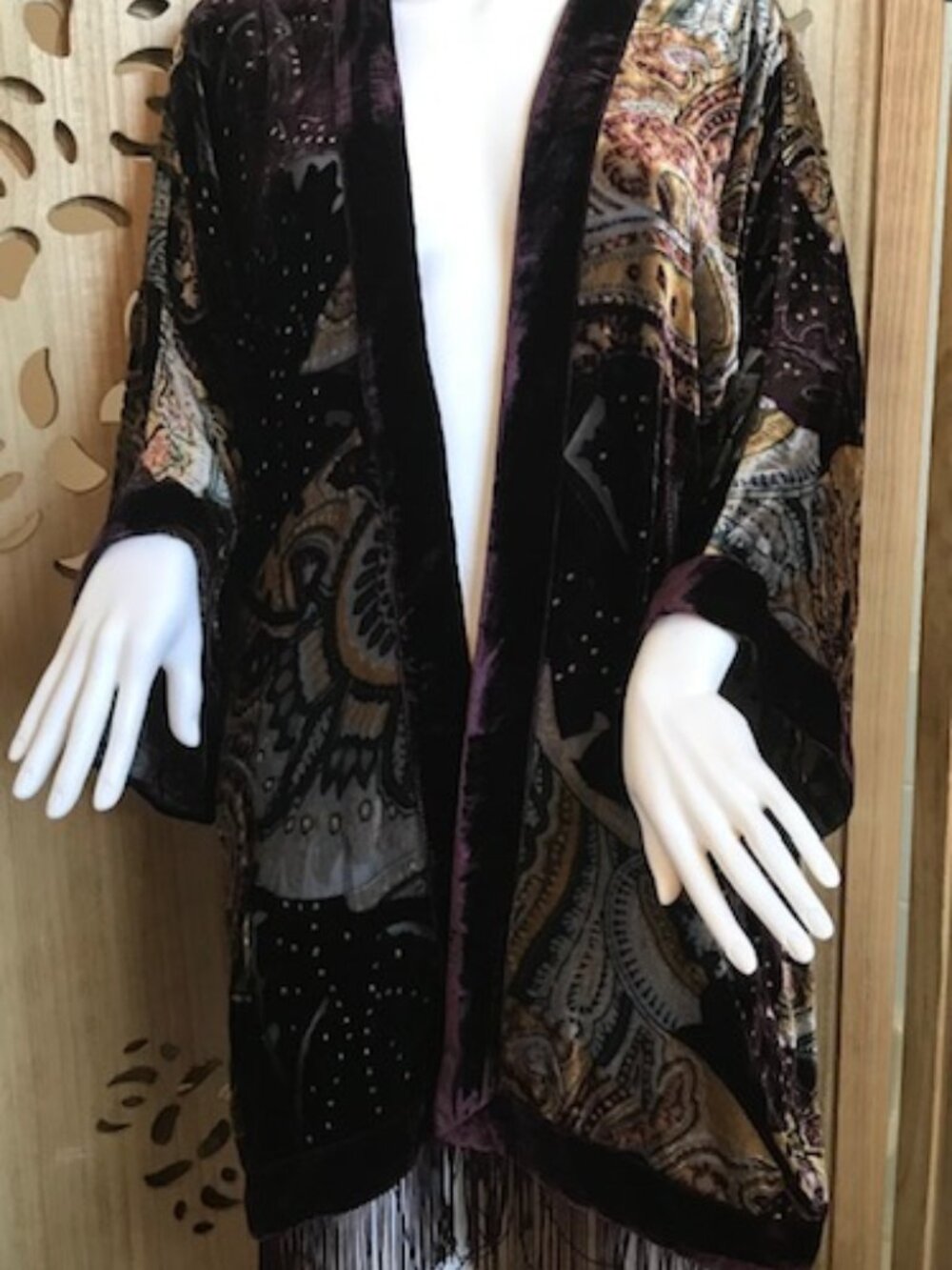 Travelers Velvet Fringed Top